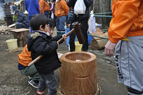 2014年の餅つき大会の写真